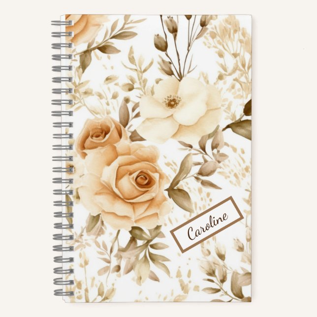 Moderne Rose neutral Notizbuch (Vorderseite)