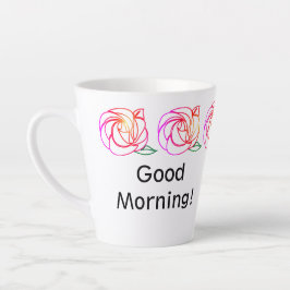 Moderne Rose Personalisierte Latte-Tasse Milchtasse