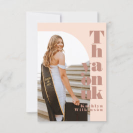 Moderne Rose Rosa Arch Foto GRAD Vielen Dank Einladung