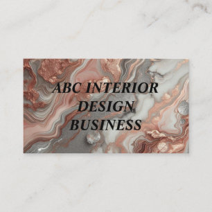 Moderne Rose Silbermarmor Textur Typografie Visitenkarte