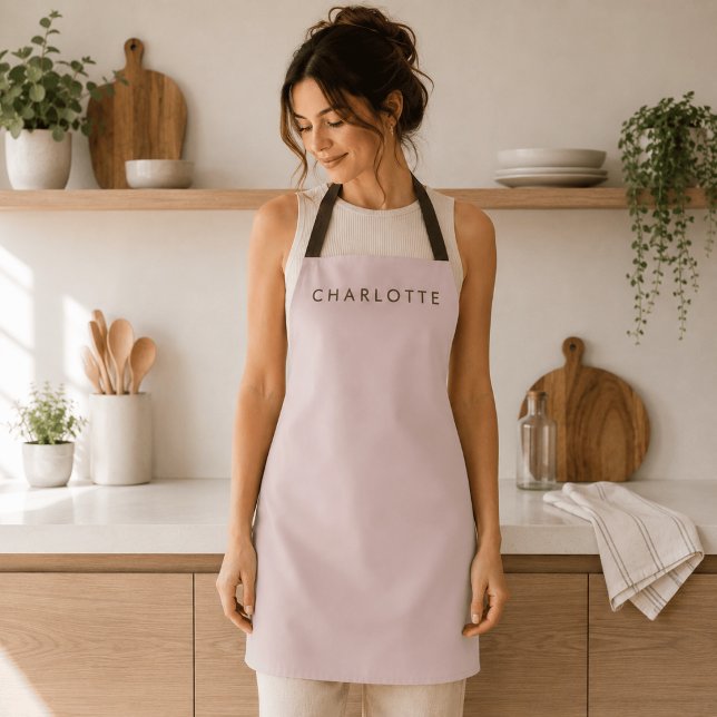 Moderne roséfarbene personalisierte Schürze (Von Creator hochgeladen)