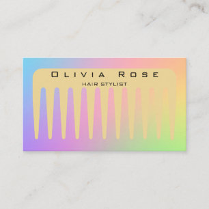 Moderne Roségold-Frisur-Stylisten Visitenkarte
