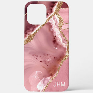 Moderne Rosen-Gold-Achat Case-Mate iPhone Hülle