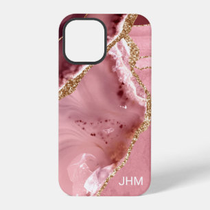 Moderne Rosen-Gold-Achat iPhone 12 Pro Hülle