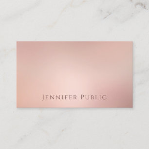 Moderne Rosen-Goldelegante Schablone Visitenkarte