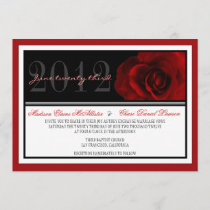 Moderne Rosen-Hochzeit laden ein Einladung