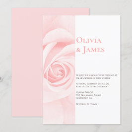 Moderne Rosenhochzeit Einladung