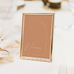 Moderne Rostbogen-Tafel Neun Tischnummer<br><div class="desc">Konzipiert für die "Arches Minimalistische" Einladungs-Kollektion für Hochzeiten. Klicken Sie zum Ändern der Details auf "Details". Um den Text zu verschieben oder die Größe, den Schriftart oder die Farbe zu ändern, klicken Sie auf "Bearbeiten mit dem Entwurfswerkzeug". Sehen Sie sich den Sammellink auf dieser Seite an, um alle passenden Elemente...</div>