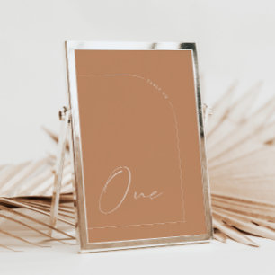 Moderne Rostkalligraphie Eine Tischnummer