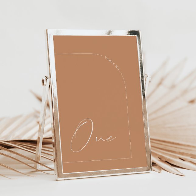 Moderne Rostkalligraphie Eine Tischnummer (Von Creator hochgeladen)