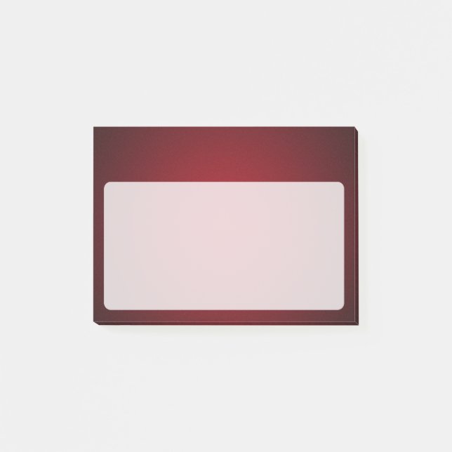 Moderne Rot-Schwarz Grainy Vignette Post-it Klebezettel (Vorderseite)
