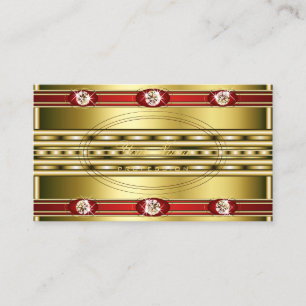 Moderne Rot- und Goldfarben mit Imitaten Rhineston Visitenkarte