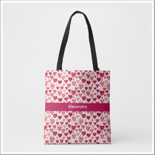 Moderne Rot- und Rosa-Herzen-Muster