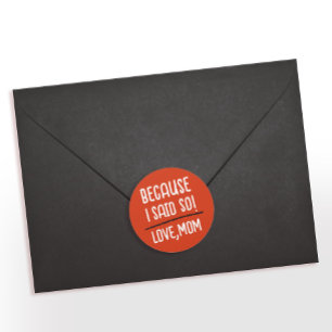 Moderne Rot-Weiß-Mama Funny-Sprichwort Typografie Runder Aufkleber