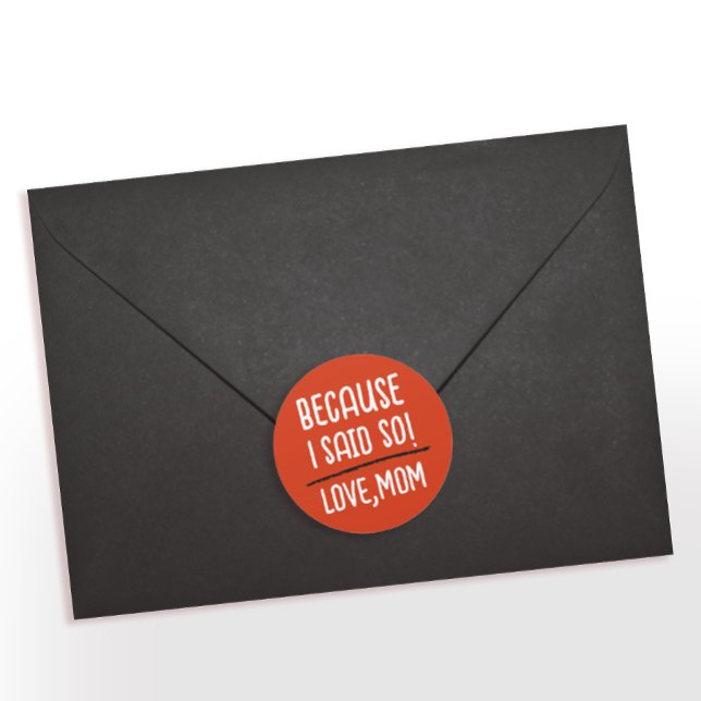 Moderne Rot-Weiß-Mama Funny-Sprichwort Typografie Runder Aufkleber (Von Creator hochgeladen)