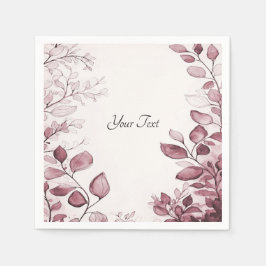 Moderne rote Blätter Napkins Serviette