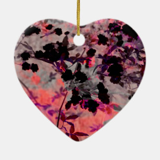 Moderne rote Blume asiatische Design Art Keramik Ornament
