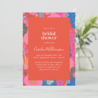 Moderne rote Boho-Blumen Hochzeitsdusche im stylis