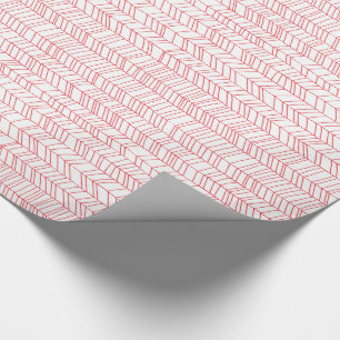 Moderne rote Chevron-Geschenkverpackung Geschenkpapier