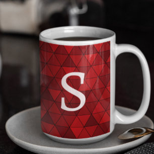 Moderne rote Dreiecke Geometrische benutzerdefinie Kaffeetasse
