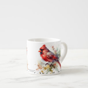 Moderne Rote ''Du bist nah'' CARDINAL  Bone China Espressotasse