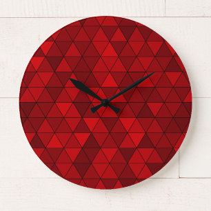 Moderne rote geometrische Wanduhr