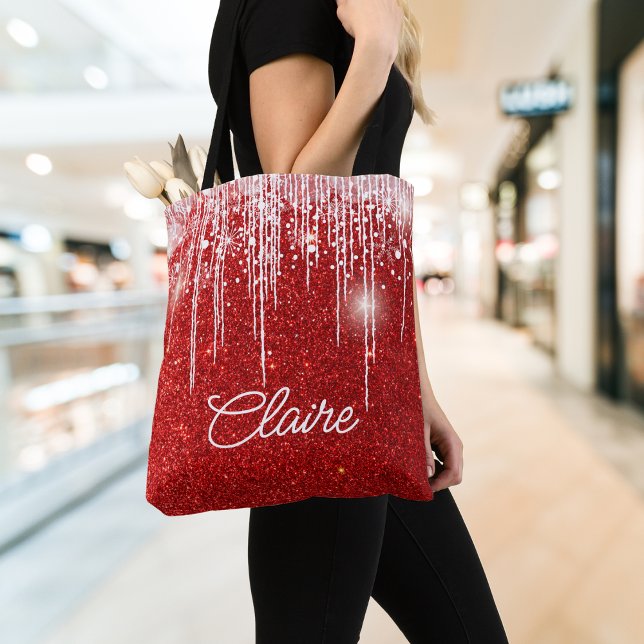 Moderne rote Glitter-Sparkles Weihnachten (Von Creator hochgeladen)