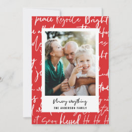 Moderne rote Grafiktypografie Weihnachten 1 Foto