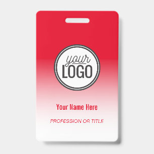 Moderne rote Ombre-Name-Tafel für professionelle Z Ausweis