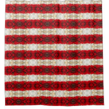 Moderne rote Poinsettien und Streifen aus weißem L