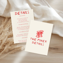 Moderne rote Schrift Hochzeit mit Pinselstrich