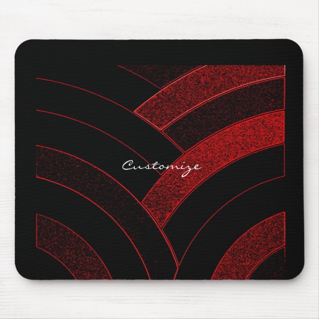 Moderne, rote/schwarze Kronen Thunder_Cove Mousepad (Vorne)
