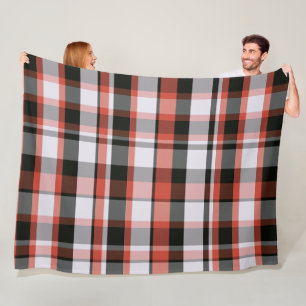 Moderne rote, schwarze und weiße Karos Fleecedecke
