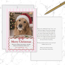 Moderne rote süße Hund lustige Weihnachtskarte Hau