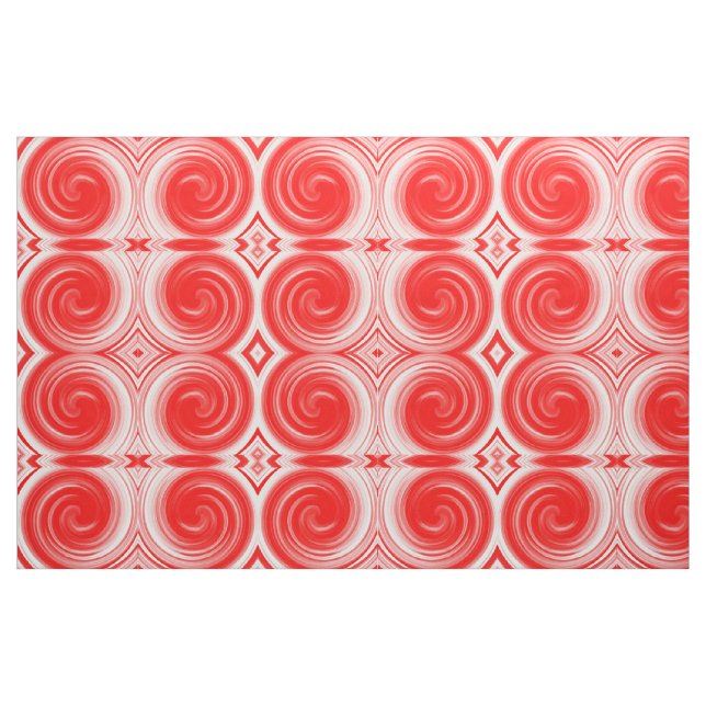 Moderne Rote Swirt Abstrakte Kunst Stoff (Fat Quarter (45,7 x 55,9 cm))