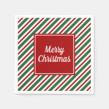 Moderne rote und grüne Streifen Weihnachten