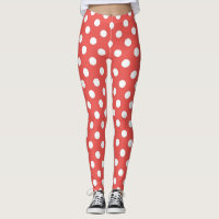 Moderne rote und weiße Polka-Punkte-Muster