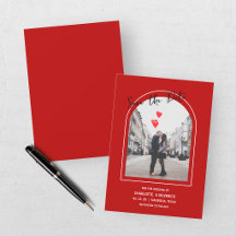 Moderne Rote und Weiße Valentinstag-Hochzeit