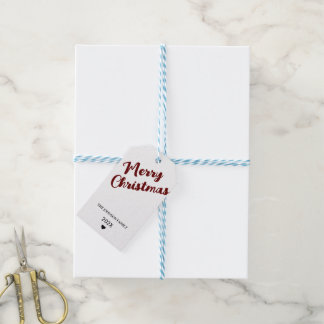 Moderne rote Weihnachtsgeschenkanhänger – Fröhlich Geschenkanhänger