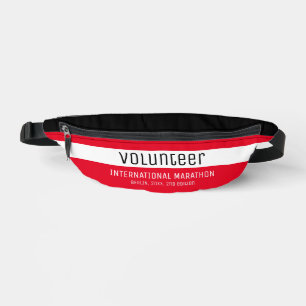 Moderne rote weiße schwarze Volunteer-Promotion Bauchtasche