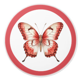 Moderne Rotschmetterlingsknöchel Keramikknauf