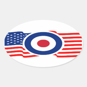 Moderne Roundel-Target-Mods USA-Target-Scooter Ovaler Aufkleber