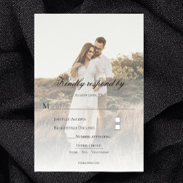 Moderne RSVP-Karte für Foto und Overlay RSVP Karte