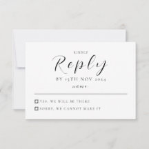 Moderne RSVP-Karte für Hochzeiten | Minimalistisch