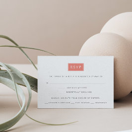 Moderne RSVP-Karte für Hochzeiten mit Speisen | Ko RSVP Karte