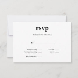 Moderne RSVP-Karte für Hochzeiten RSVP Karte