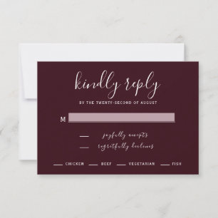 Moderne RSVP-Karte für Hochzeitspaare RSVP Karte