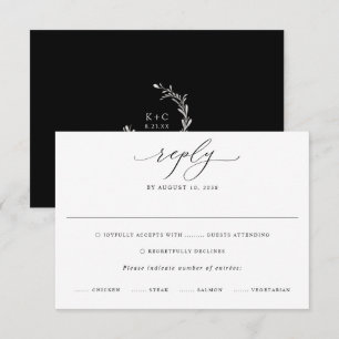Moderne RSVP-Karte für Ihre Hochzeit RSVP Karte