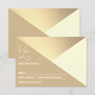 Moderne RSVP-Karte für Minimalistische Geometrie Einladung