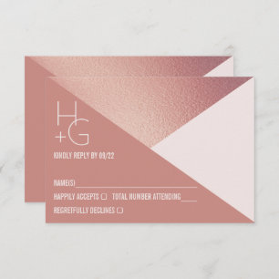 Moderne RSVP-Karte für Minimalistische Geometrie Einladung